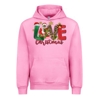 Fuchsia Pink love christmas black santa Urban Hoodie - MaliasSmallBusiness