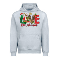 Heather Grey love christmas black santa Urban Hoodie - MaliasSmallBusiness