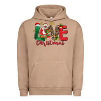 Pigment Burro love christmas black santa Urban Hoodie - MaliasSmallBusiness