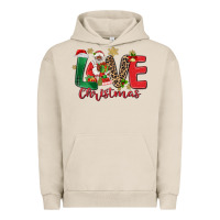 Pigment French Oak love christmas black santa Urban Hoodie - MaliasSmallBusiness