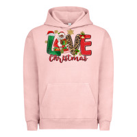 Pigment Salmon love christmas black santa Urban Hoodie - MaliasSmallBusiness
