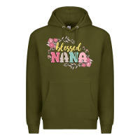 Army Green blessed nana Premium Hoodie - MaliasSmallBusiness