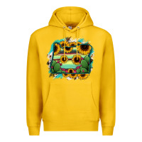 Oregon Map Sunflower Cactus Serape Premium Hoodie | Teevron