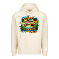 Tofu Oregon Map Sunflower Cactus Serape Premium Hoodie - RanaPortraitStore