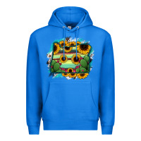 True Royal Oregon Map Sunflower Cactus Serape Premium Hoodie - RanaPortraitStore