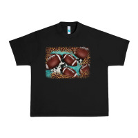 Black American football leopard cowhide turquoise  leather background Urban Heavy Tee - BarkalooDesign