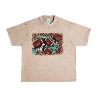 French Oak American football leopard cowhide turquoise  leather background Urban Heavy Tee - BarkalooDesign