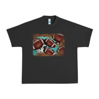 Pigment Black American football leopard cowhide turquoise  leather background Urban Heavy Tee - BarkalooDesign