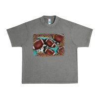 Tornado American football leopard cowhide turquoise  leather background Urban Heavy Tee - BarkalooDesign