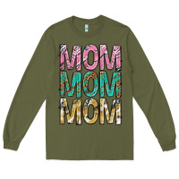 Army Green mom mom mom mothers day Long Sleeve Tee - texasbilliewilder