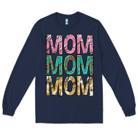 Navy mom mom mom mothers day Long Sleeve Tee - texasbilliewilder