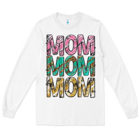 White mom mom mom mothers day Long Sleeve Tee - texasbilliewilder