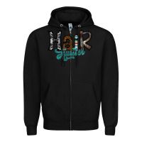 Black hair hustler Zipper Hoodie - SublimationCraftShop