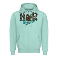Seafoam hair hustler Zipper Hoodie - SublimationCraftShop
