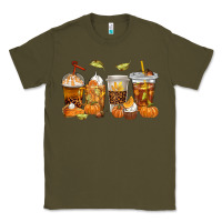 Army Green Fall Coffee Cups Classic Tee - texasbilliewilder