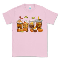 Bubblegum Pink Fall Coffee Cups Classic Tee - texasbilliewilder