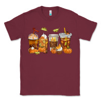 Burgundy Fall Coffee Cups Classic Tee - texasbilliewilder