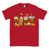 Red Fall Coffee Cups Classic Tee - texasbilliewilder