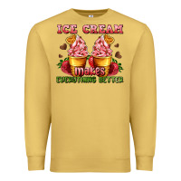 Antique Gold ice cream makes everything better Premium Sweatshirt - AdoDesignShop