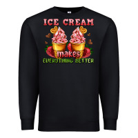 Black ice cream makes everything better Premium Sweatshirt - AdoDesignShop