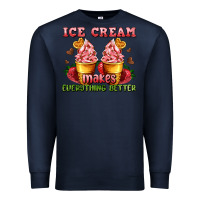 Navy ice cream makes everything better Premium Sweatshirt - AdoDesignShop