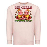 Pale Pink ice cream makes everything better Premium Sweatshirt - AdoDesignShop