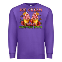 Purple ice cream makes everything better Premium Sweatshirt - AdoDesignShop