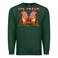 Sports Green ice cream makes everything better Premium Sweatshirt - AdoDesignShop