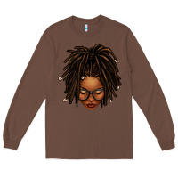 Chestnut afro locs messy bun Long Sleeve Tee - texasbilliewilder