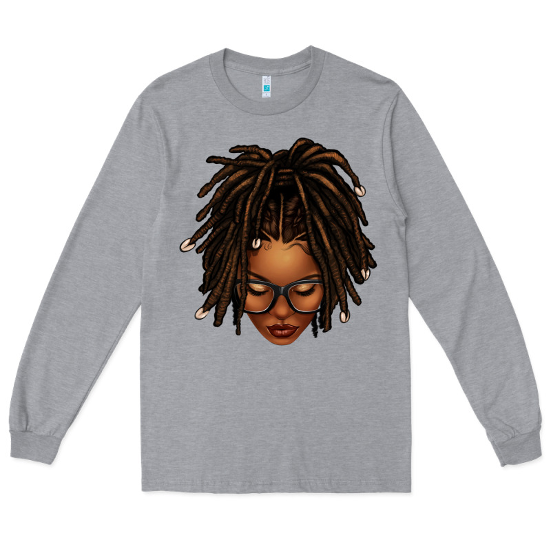 Afro Locs Messy Bun Long Sleeve Tee by texasbilliewilder | Teevron