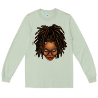 Matcha afro locs messy bun Long Sleeve Tee - texasbilliewilder