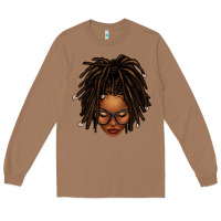 Toasted Coconut afro locs messy bun Long Sleeve Tee - texasbilliewilder