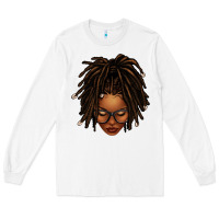 White afro locs messy bun Long Sleeve Tee - texasbilliewilder