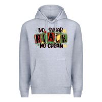 Heather Grey no sugar black no cream Premium Hoodie - MaliasSmallBusiness