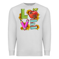 Dove Grey love with pen and  serape leopard Premium Sweatshirt - Artiststas