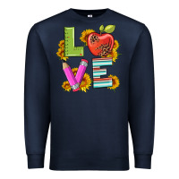 Navy love with pen and  serape leopard Premium Sweatshirt - Artiststas
