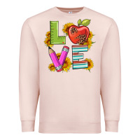 Pale Pink love with pen and  serape leopard Premium Sweatshirt - Artiststas