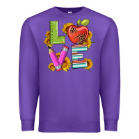 Purple love with pen and  serape leopard Premium Sweatshirt - Artiststas