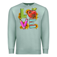Seafoam love with pen and  serape leopard Premium Sweatshirt - Artiststas