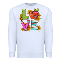 White love with pen and  serape leopard Premium Sweatshirt - Artiststas