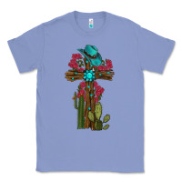 Colony Blue cross gemstone cactus roses cowboy hat Classic Tee - RanaPortraitStore