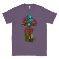 Lavender cross gemstone cactus roses cowboy hat Classic Tee - RanaPortraitStore