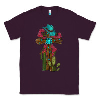 Plum cross gemstone cactus roses cowboy hat Classic Tee - RanaPortraitStore