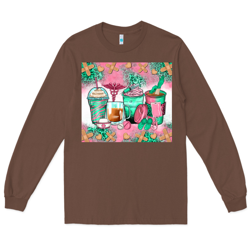 Nurse Coffee Cups Long Sleeve Tee by Zillion Design Studio | Teevron