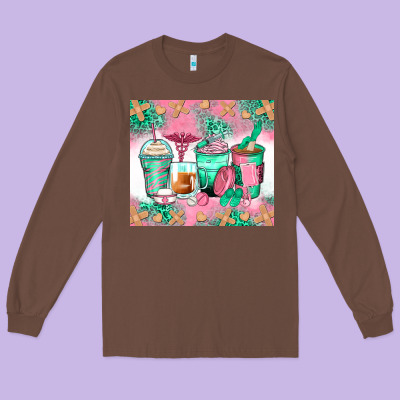 Nurse Coffee Cups Long Sleeve Tee Designed By Zillion Design Studio