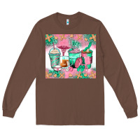 Chestnut nurse coffee cups Long Sleeve Tee - Zillion Design Studio