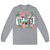 Heather Grey nurse coffee cups Long Sleeve Tee - Zillion Design Studio