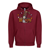 Burgundy Witch Please Zipper Hoodie - CowhideDigitalArt