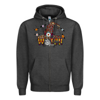 Charcoal Heather Witch Please Zipper Hoodie - CowhideDigitalArt