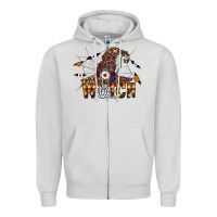 Dove Grey Witch Please Zipper Hoodie - CowhideDigitalArt